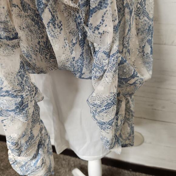 Altar'd State Size XS Blue &‎ White Snakeskin Print Dress - Picture 9 of 11